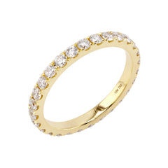 18K White Gold Earth Mined Diamond Eternity Band - 1.9mm