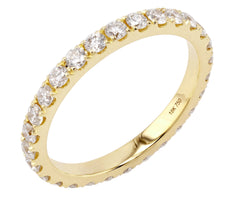 18K Yellow Gold Earth Mined Diamond Eternity Band - 1.9mm