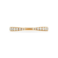 Pavé Natural Diamond Claw Open Band - 14KW White Gold