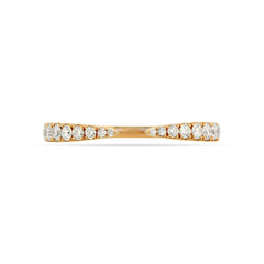 Pavé Natural Diamond Claw Open Ring - 14KW Black Rhodium Gold