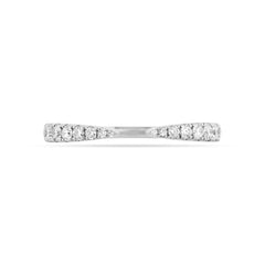 Pavé Natural Diamond Claw Open Ring - 14K  White Gold