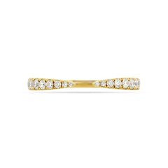Pavé Natural Diamond Claw Open Band - 14KW White Gold
