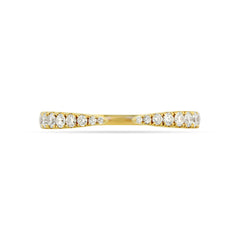 Pavé Natural Diamond Claw Open Ring - 14KW Black Rhodium Gold