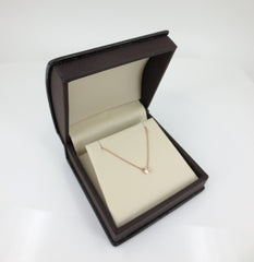 0.15cts Round Diamond Solitaire Bezel Set Pendant Necklace