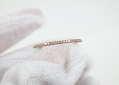 Micro Pave Diamond Eternity Band in 18k Rose Gold - 0.20ct T.W