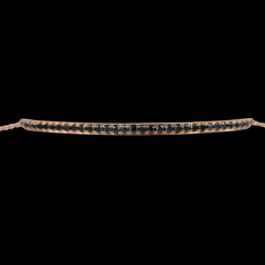 Black Diamond Bar Bracelet set in 18K Rose Gold.