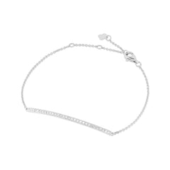 18K Rose Gold & Diamond Pavé Bar Bracelet