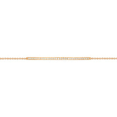 18K Rose Gold & Diamond Pavé Bar Bracelet