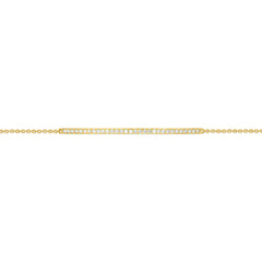 18K Yellow Gold & Diamond Pavé Bar Bracelet