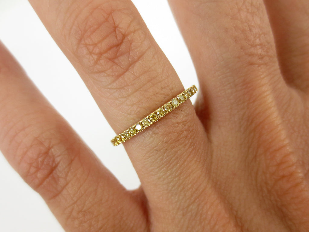 Yellow diamond sales infinity band