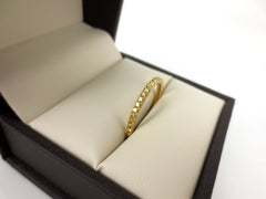 1.6mm Fancy Yellow Diamond Pave Eternity Band - 0.50cts