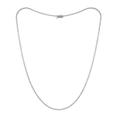 2.05cts Natural Diamonds Tennis Necklace -18K White Gold