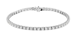 2.21cts Natural Diamond Tennis Bracelet - 18K White Gold