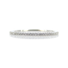 Micro Pave Diamond Eternity Band in 18k White Gold - 0.20ct T.W