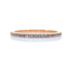 18K White Gold Sky Blue Topaz Eternity Band - 1.4mm