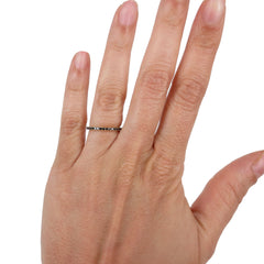 18K Yellow Gold Black Diamond Eternity Band - 1.6mm