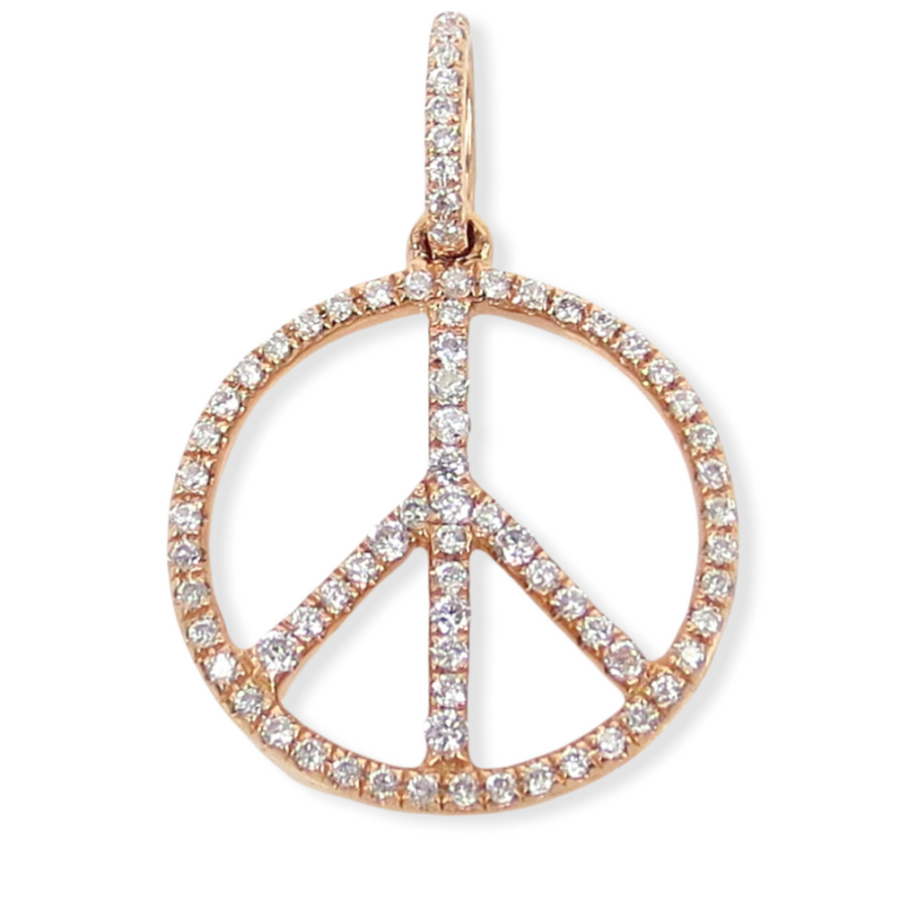Diamond Peace Sign Necklace – Accessorize Me