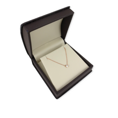Round Diamond Solitaire Bezel Set Pendant Necklace - 0.15cts