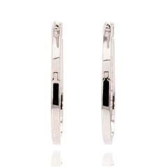 18K White Gold Diamonds Inside Out Tear Drop Hoopa Earrings