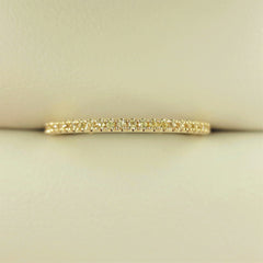 18K Yellow Gold Yellow Sapphire Eternity Band -1.3mm