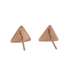 14K Rose Gold Triangle Stud Earrings
