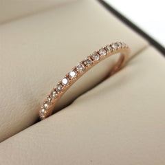 Champagne Diamond Eternity Band - 18K Rose Gold