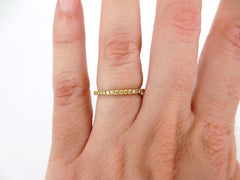 1.6mm Fancy Yellow Diamond Half-Eternity Band - 18K Yellow Gold