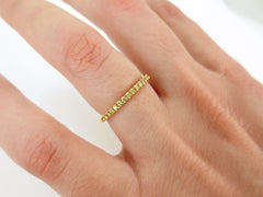 1.6mm Fancy Yellow Diamond Half-Eternity Band - 18K Yellow Gold