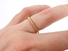 1.6mm Fancy Yellow Diamond Half-Eternity Band - 18K Yellow Gold