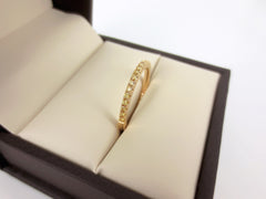 1.6mm Fancy Yellow Diamond Half-Eternity Band - 18K Yellow Gold