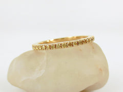 1.6mm Fancy Yellow Diamond Half-Eternity Band - 18K Yellow Gold