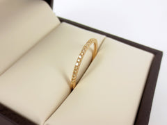 Fancy Yellow Diamond Micro Pave Half-eternity Band - 18K Gold