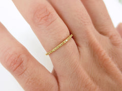 Fancy Yellow Diamond Micro Pave Half-eternity Band - 18K Gold