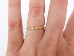 Fancy Yellow Diamond Micro Pave Half-eternity Band - 18K Gold