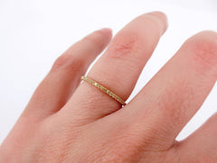 Fancy Yellow Diamond Micro Pave Half-eternity Band - 18K Gold