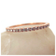 Champagne Diamond Eternity Band - 18K Rose Gold