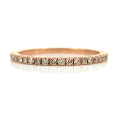 Champagne Diamond Eternity Band - 18K Rose Gold