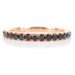 Black Diamond Eternity Band set - 18K White Gold & Black Rhodium