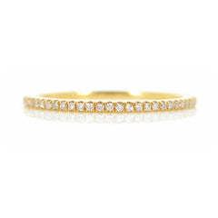 Micro Pavé Diamond Eternity Band - 18K Yellow Gold