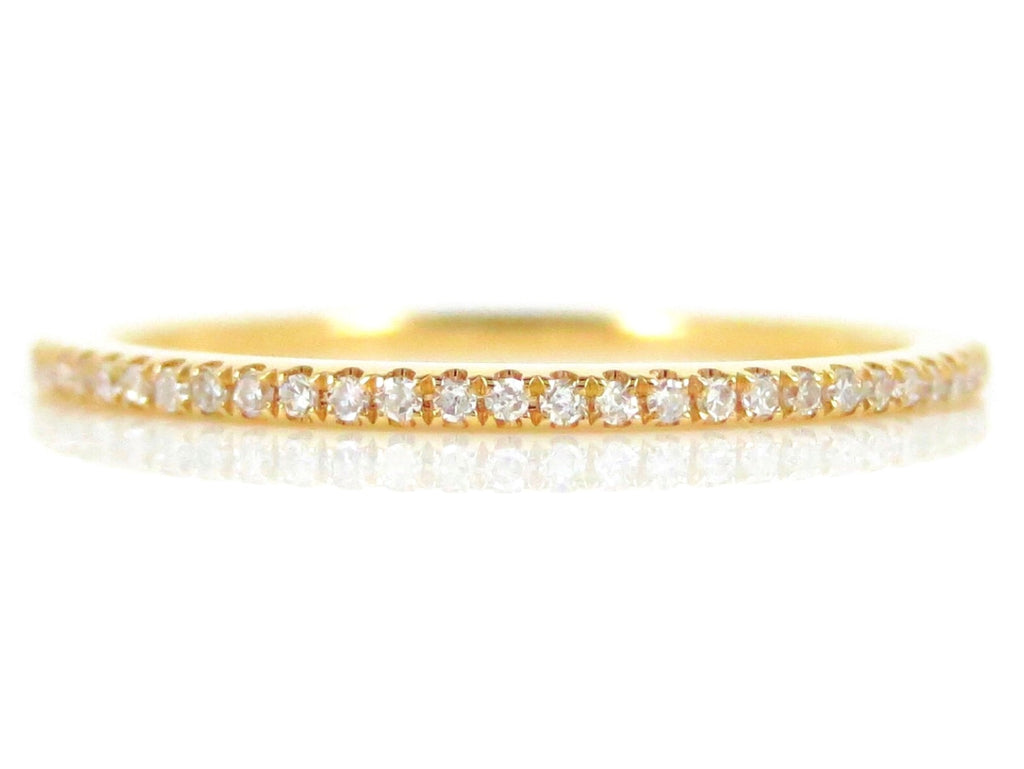 Micro Pavé Diamond Eternity Band - 18K Yellow Gold