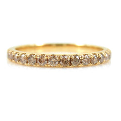 Two-sided reversible Champagne and Black Diamond Eternity Band - 18K Yellow Gold