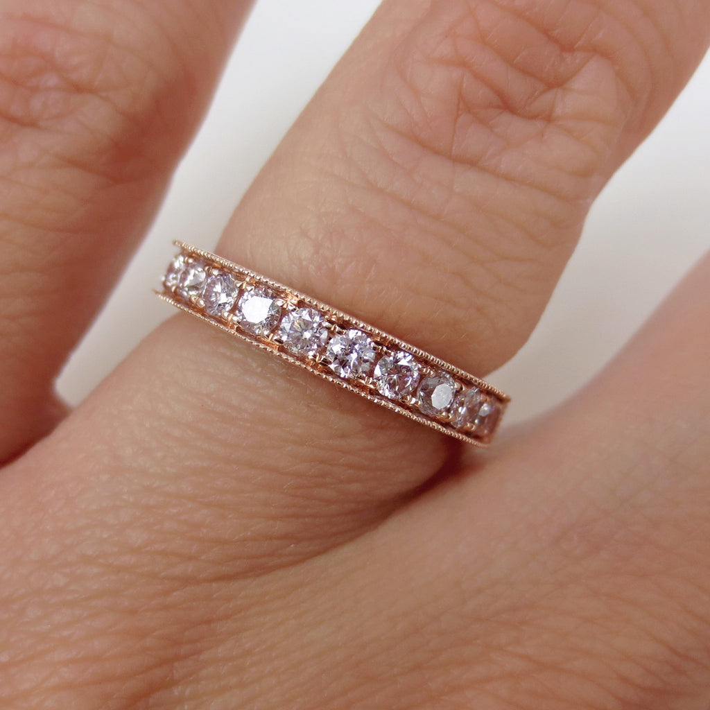 Natural pink diamond eternity band Clearance