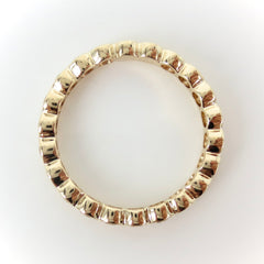Bezel-set Round Yellow Diamond Eternity Band - 18K Yellow Gold