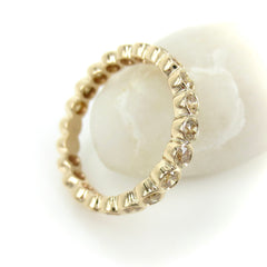 Bezel-set Round Yellow Diamond Eternity Band - 18K Yellow Gold