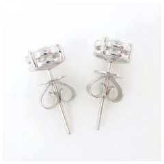7.5mm Cluster Diamond Studs - 18K Whte Gold