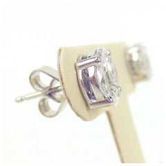 7.5mm Cluster Diamond Studs - 18K Whte Gold