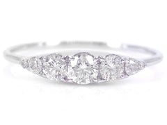 Seven-Stones Graduated Round Diamond Ring - 18K Rose Gold
