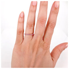 Light Pink Sapphires Eternity Metro Band - 18K Rose Gold - Wedding Bands