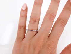 Diamond & Ruby Eternity Band - 18K White Gold
