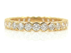 Part Bezel-set Diamond Eternity Band - 18K Yellow Gold